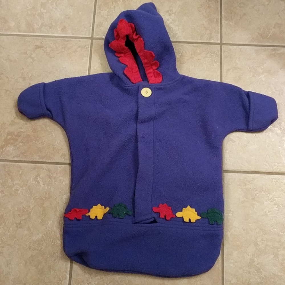 Fleece dino baby bunting for car seat